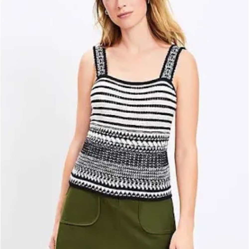 Loft Striped SweaterKnit Tank Top